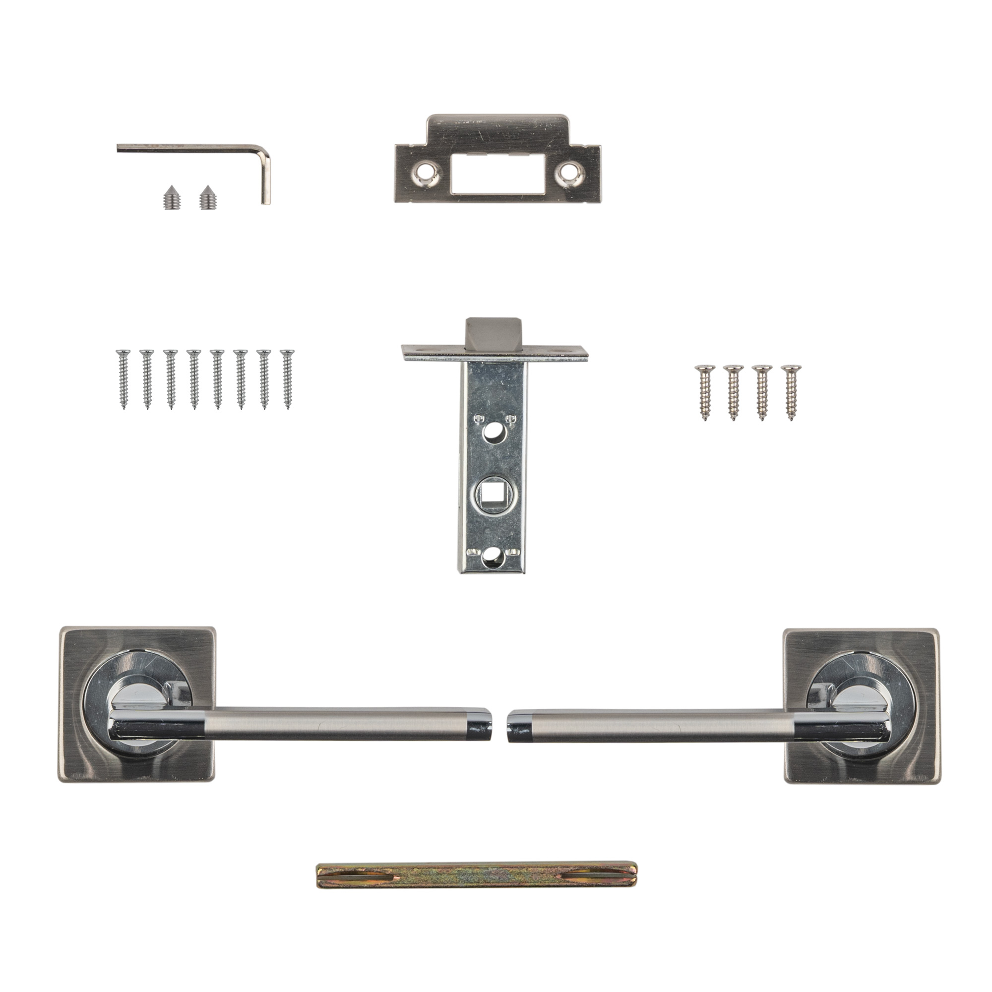 Комплект ручек с защелкой A/SET POLO JK.LP45 SN-3 матовый никель ТМ AJAX 65071