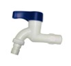 Кран водоразборный 1/2 , из высокопрочного пластика - БЕЛЫЙ, РМС PL3KR-1/2 