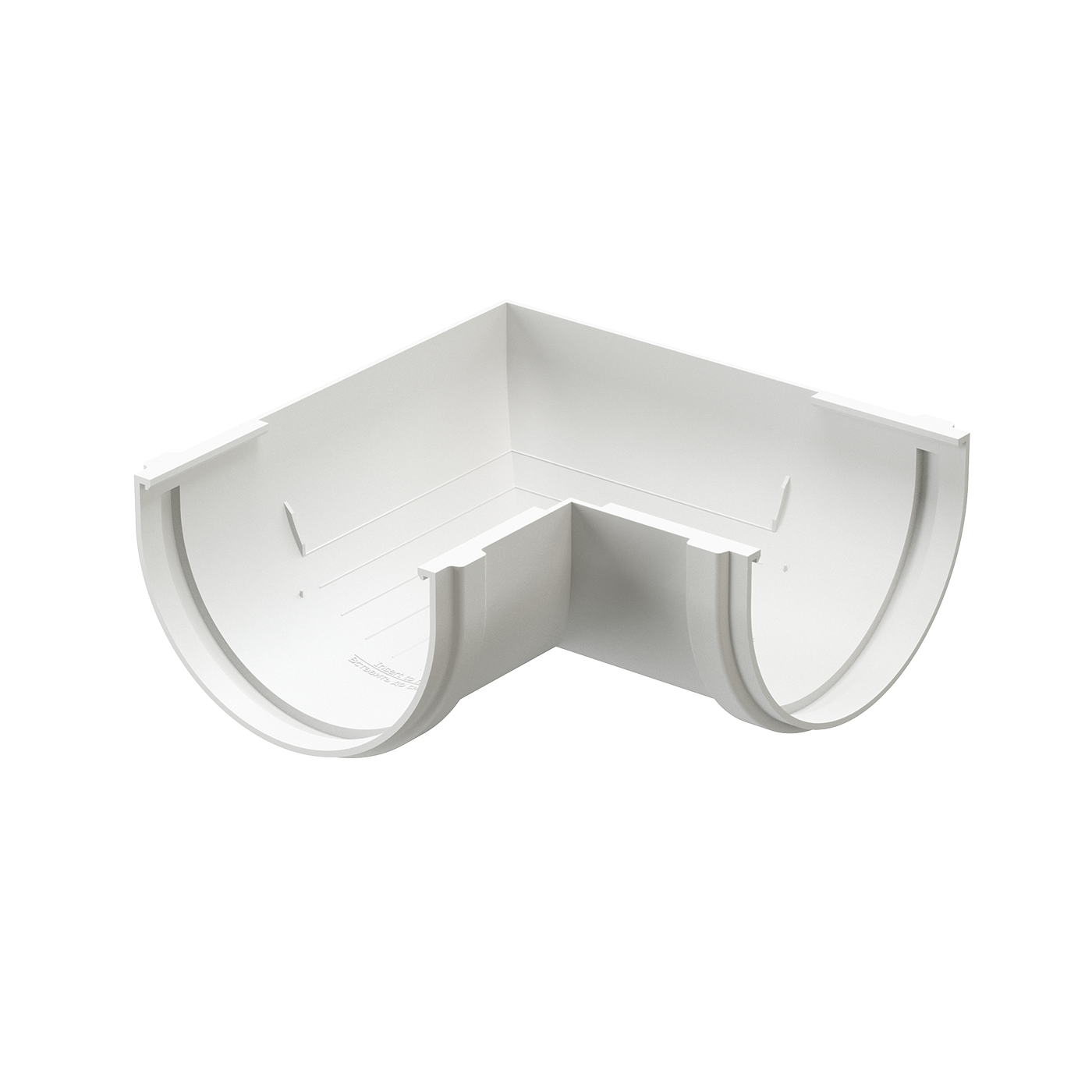 Docke STANDARD Угловой элемент 120 мм * 90°(Белый)