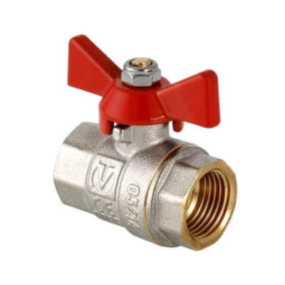 Кран шаровой бабочка 15 (1/2" г/г) VT.217