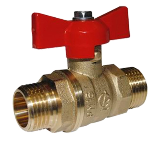 Кран шаровой бабочка 20 (3/4") НР Галлоп PN40