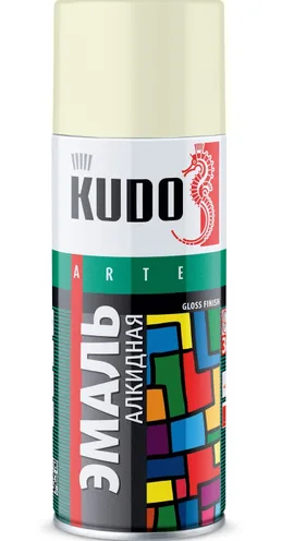 Аэрозоль эмаль слоновая кость пастельная (520мл) ТМ KUDO (1/12шт) 