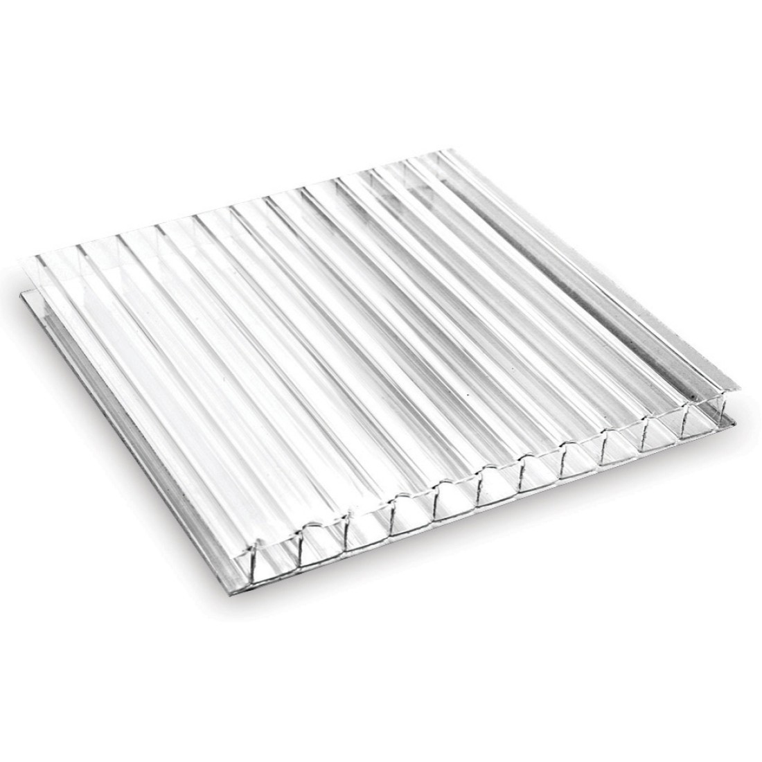 Сотовый поликарбонат прозрачный  4мм 6*2.1м (0,52кг/м2) PRACTIQ г.Казань