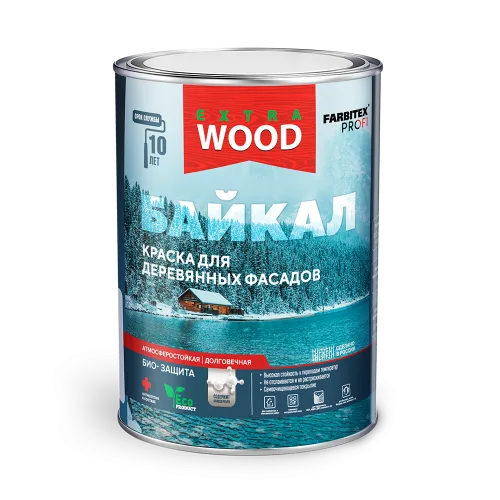 Краска для деревянных фасадов и интерьеров БАЙКАЛ База А (2,5 л) FARBITEX PROFI WOOD EXTRA
