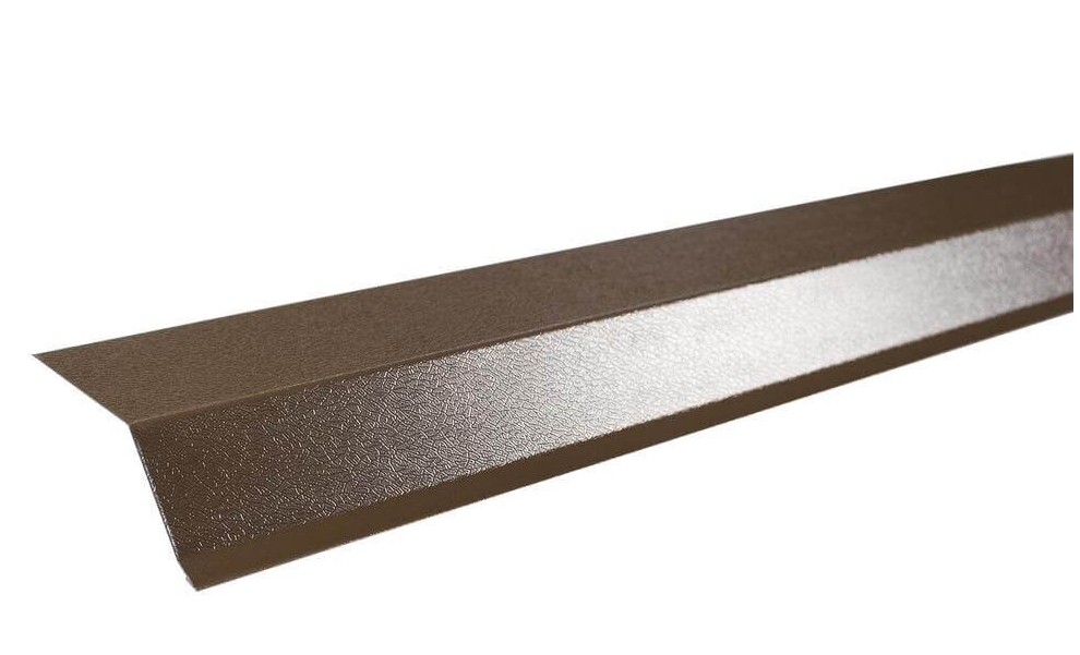Планка карнизная пластизол RAL 8014 коричневая, (20*45*15*10 мм), Длина 2 м. (1уп/10шт)