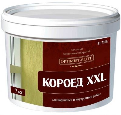 Декоративное покрытие 7кг короед крупная фракция XXL Элит