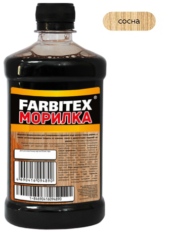 Морилка деревозащитная водная 0,5 л сосна FARBITEX