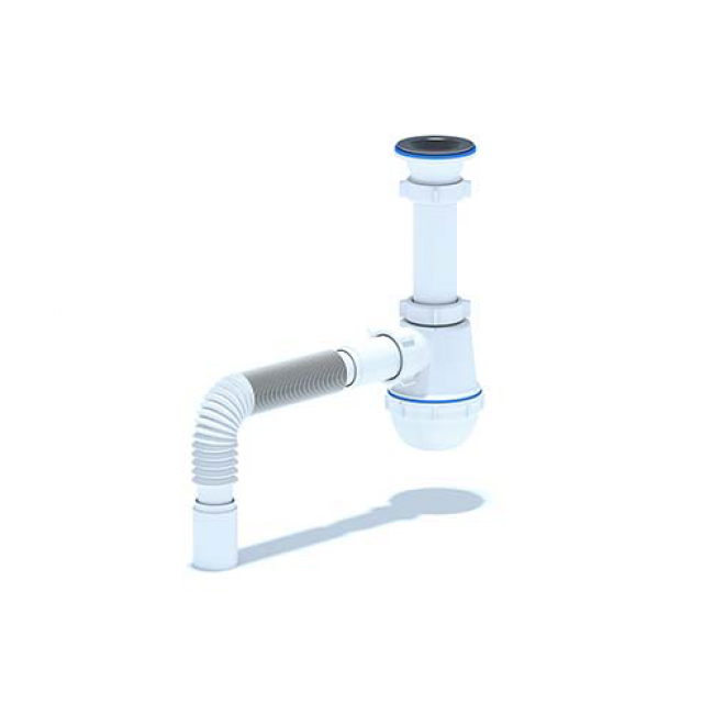 #Сифон 1 1/2 с гофрой 40/40 А0105