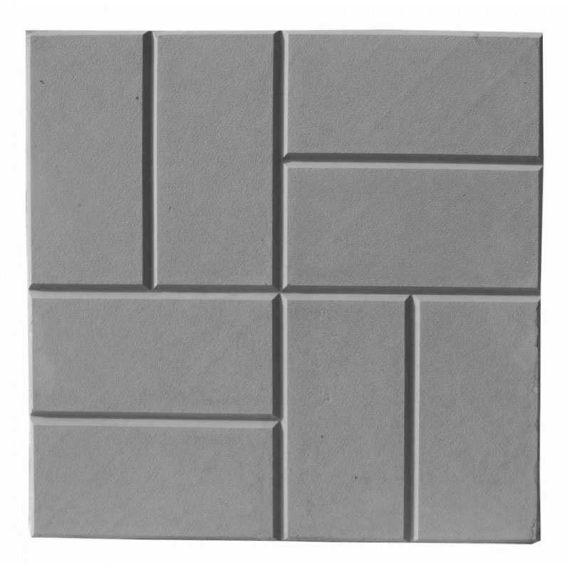Плитка тротуарная "8 кирпичей"  серая (300*300*30) (1под.132шт)
