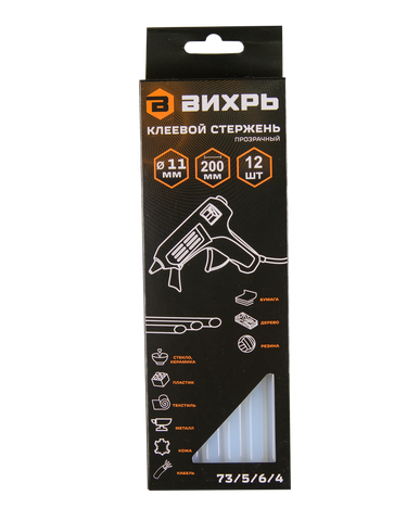 Клеевой стержень 11х200мм, 12шт. Вихрь