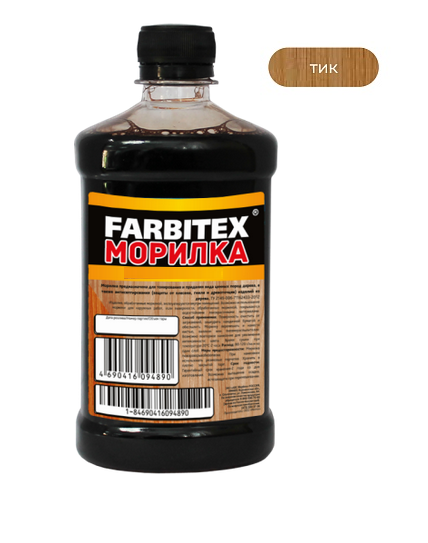 Морилка деревозащитная водная 0,5 л тик FARBITEX