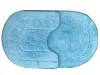Набор ковров МК 2-ой 45х75, 45х45 см "Эллипс" (голубой) 103313 Delphinium.
