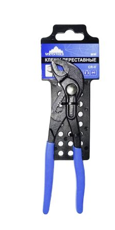 Клещи переставные 175мм с кнопкой обрез. ручка "VERTEXTOOLS"