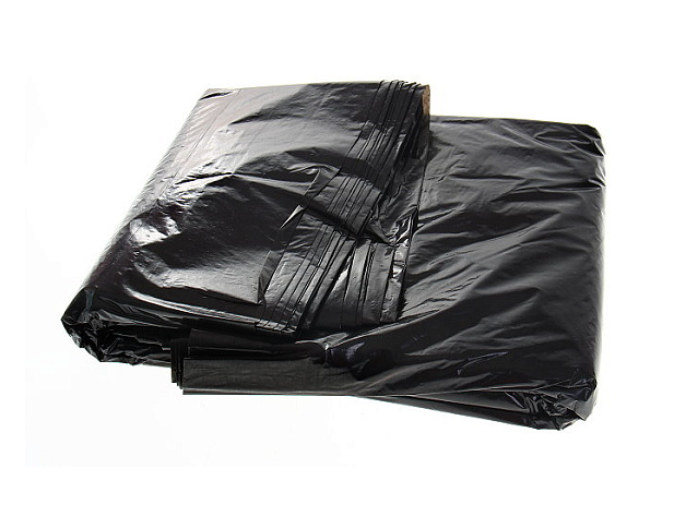 Пакеты для мусора ПВД пласт 120л, 40мкм, черные (1/50)