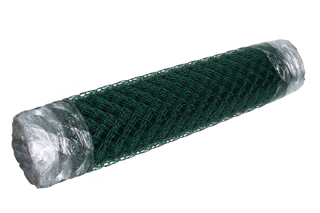 Сетка стальная плетеная зеленая (покрытие ПНД) 50*50мм 2,5мм 1,2м*10м (1/12м2)