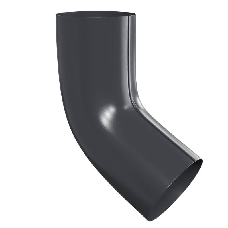 Угловое колено 60 град 125*90мм Серый графит RAL 7024 TM OSNO (20 шт/уп)