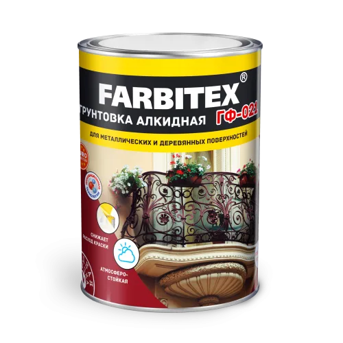 Грунтовка ГФ-021 красно-коричневый (6 кг) FARBITEX