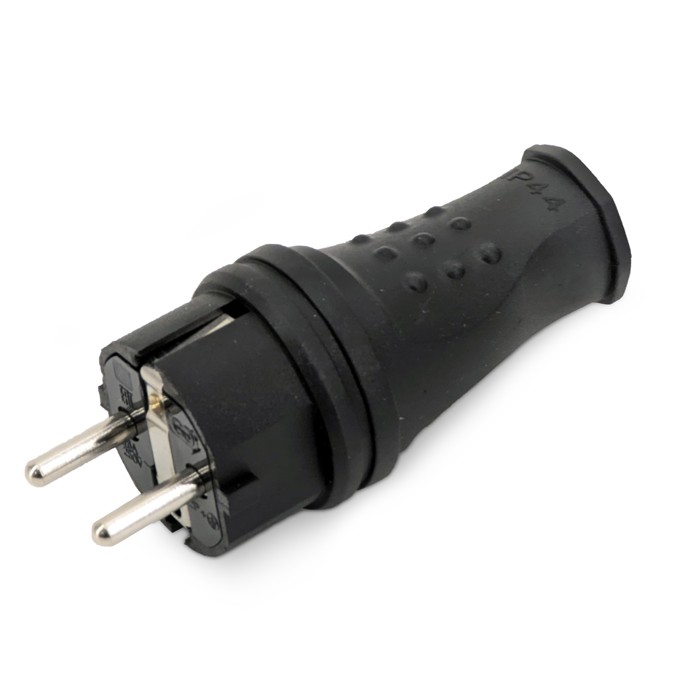 Вилка каучуковая прямая с/з 16А IP44 Omnyx (24/240)