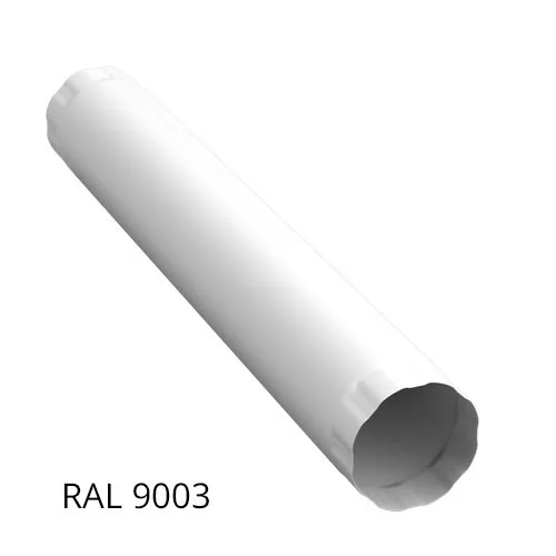 Труба соединительная 1м 125*89мм Сигнально белый RAL 9003 Бауфорт (1/7)
