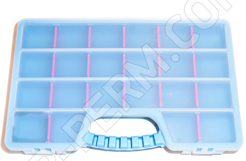 Ящик для крепежа (органайзер) 510х320х60мм пластмассовый (22 ячейки)