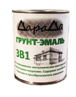 Грунт-эмаль "3 в 1" черный (22кг) ТМ Дарада