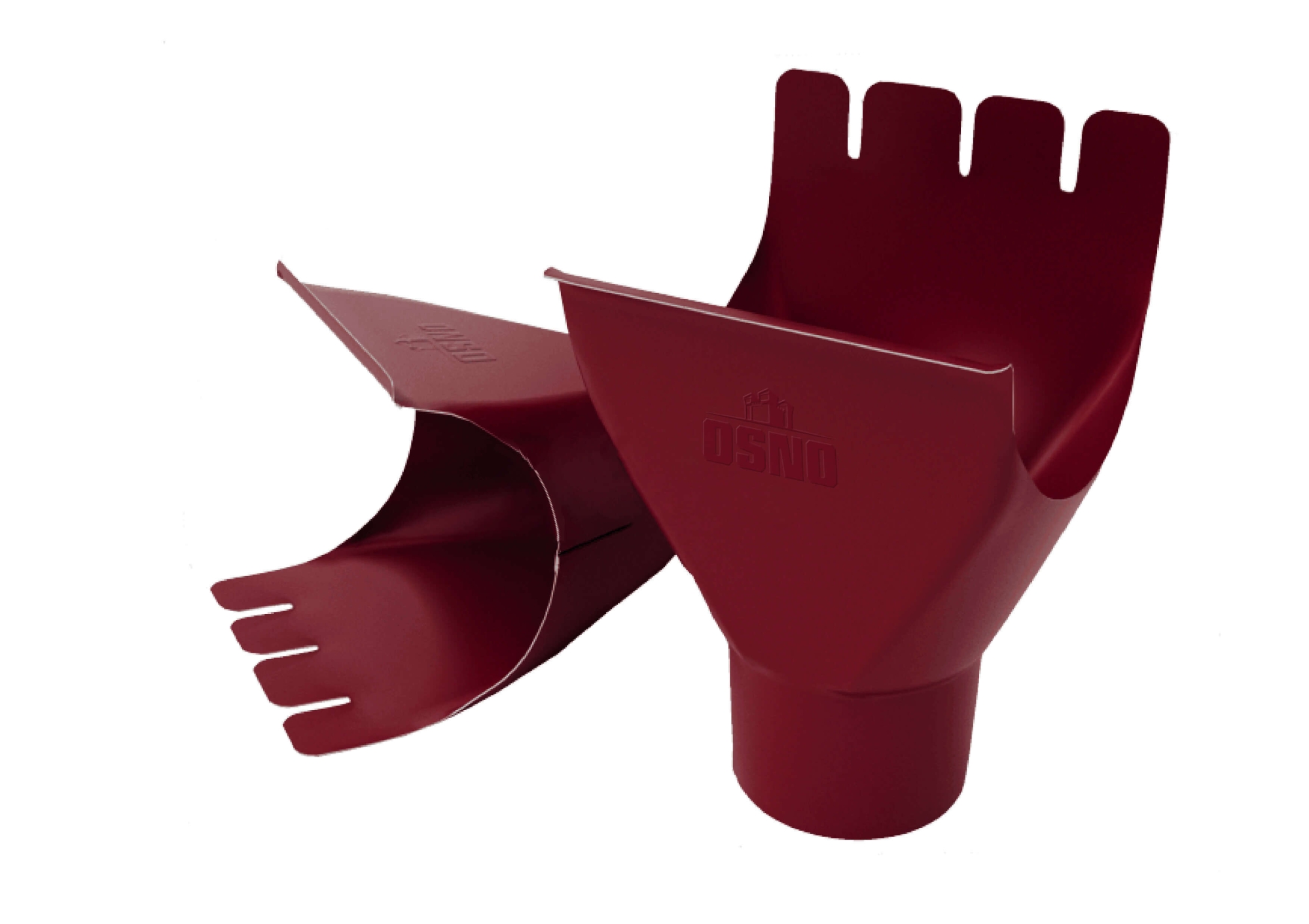 Воронка желоба 125*89мм Красное вино RAL 3005 ТМ OSNO