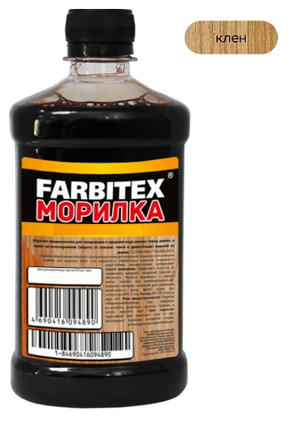 Морилка деревозащитная водная 0,5 л клен FARBITEX