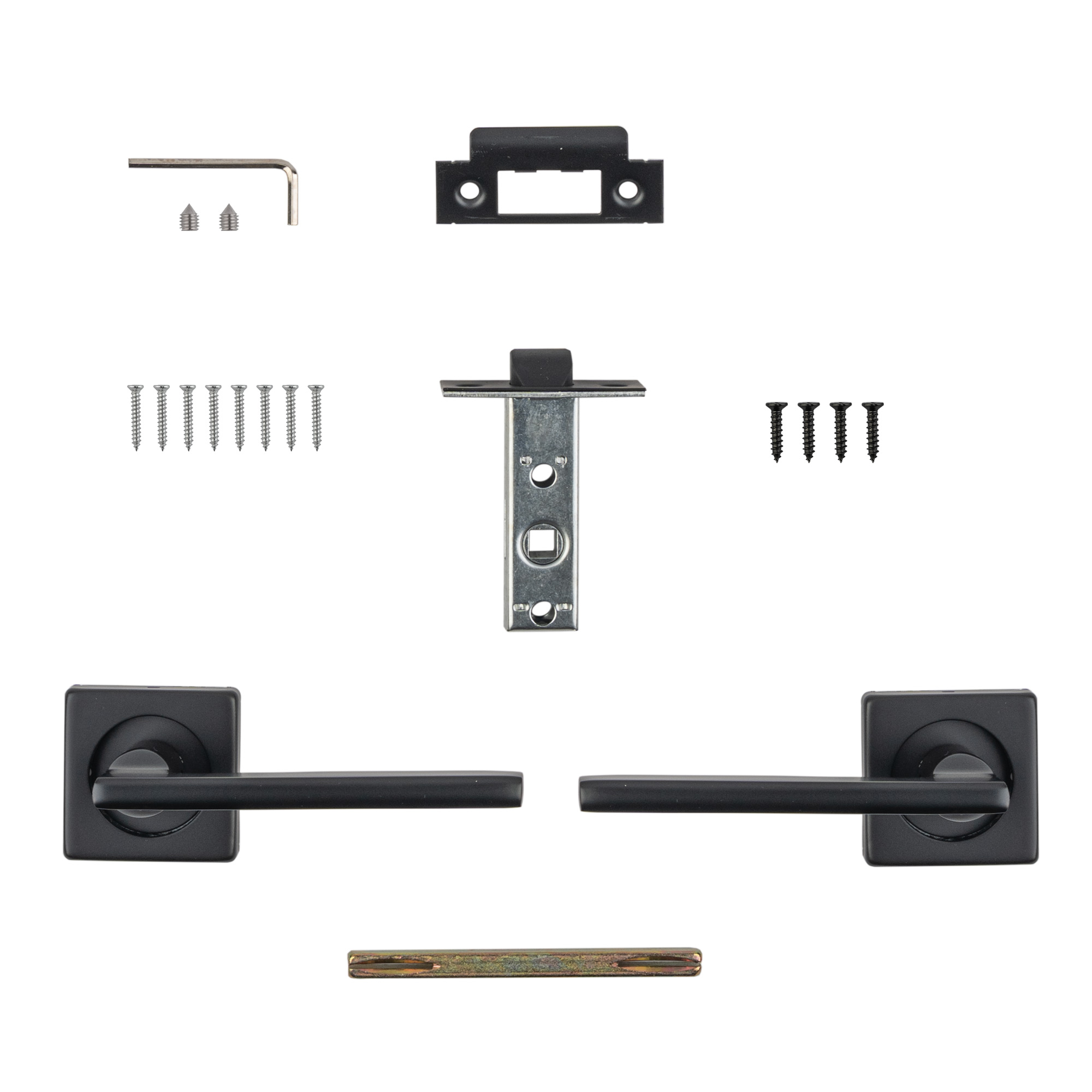 Комплект ручек с защелкой A/SET POLO JK.LP45 BL-24 черный ТМ AJAX 65073