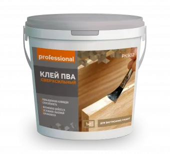 Клей ПВА сверхсильный (1,0кг) ТМ Professional PК502