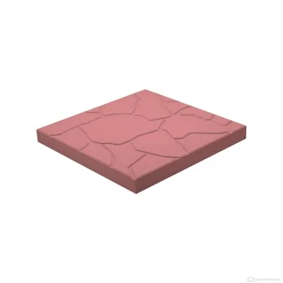 Плитка тротуарная бетонная "Тучка" красная (300*300*30) под.132шт
