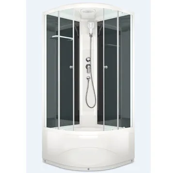 Душевая кабина Domani-Spa Delight Slim 99 в/п, ч/стен, прозр/стек, б/эл