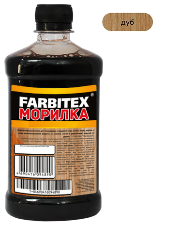 Морилка деревозащитная водная 0,5 л дуб FARBITEX