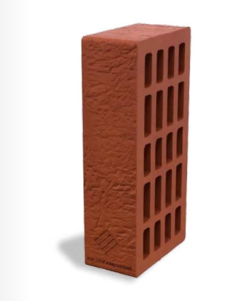 Кирпич лицевой полуторный пустотелый Красный Рельефный (250*120*88) ТМ на Закаменной (1/192)