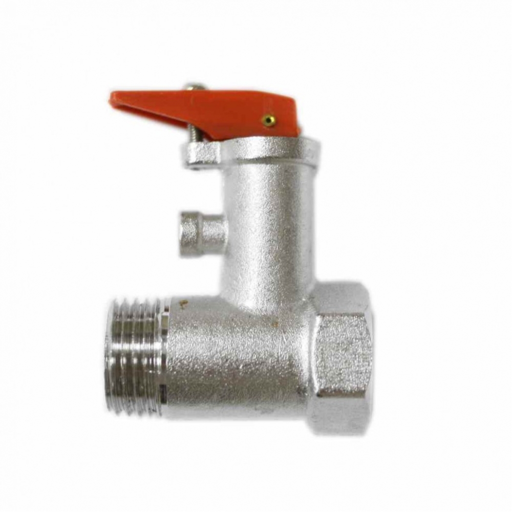 Клапан предохранительный для водонагревателей 1/2 гш, 6 бар (бордовая ручка) ITA