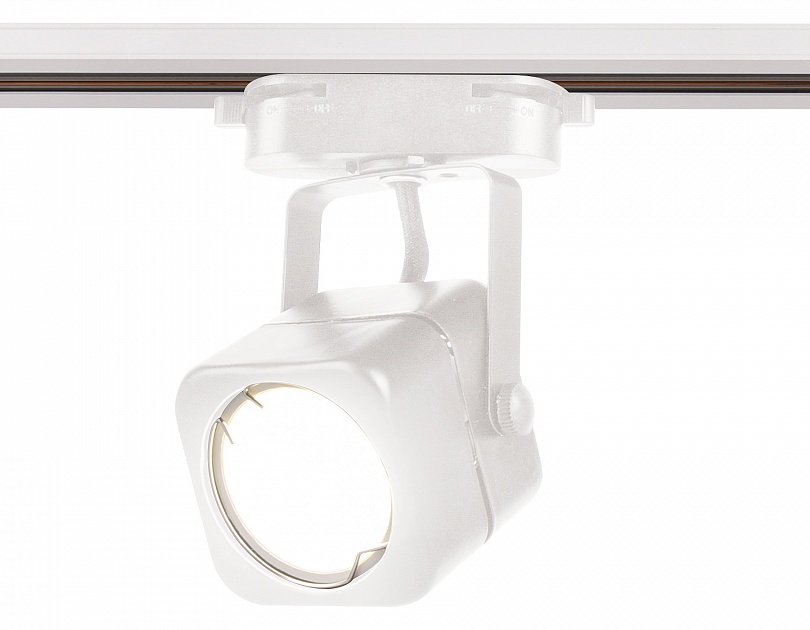 Трековый однофазный светильник со сменной лампой Ambrella GL5107 WH белый GU10 max 12W	