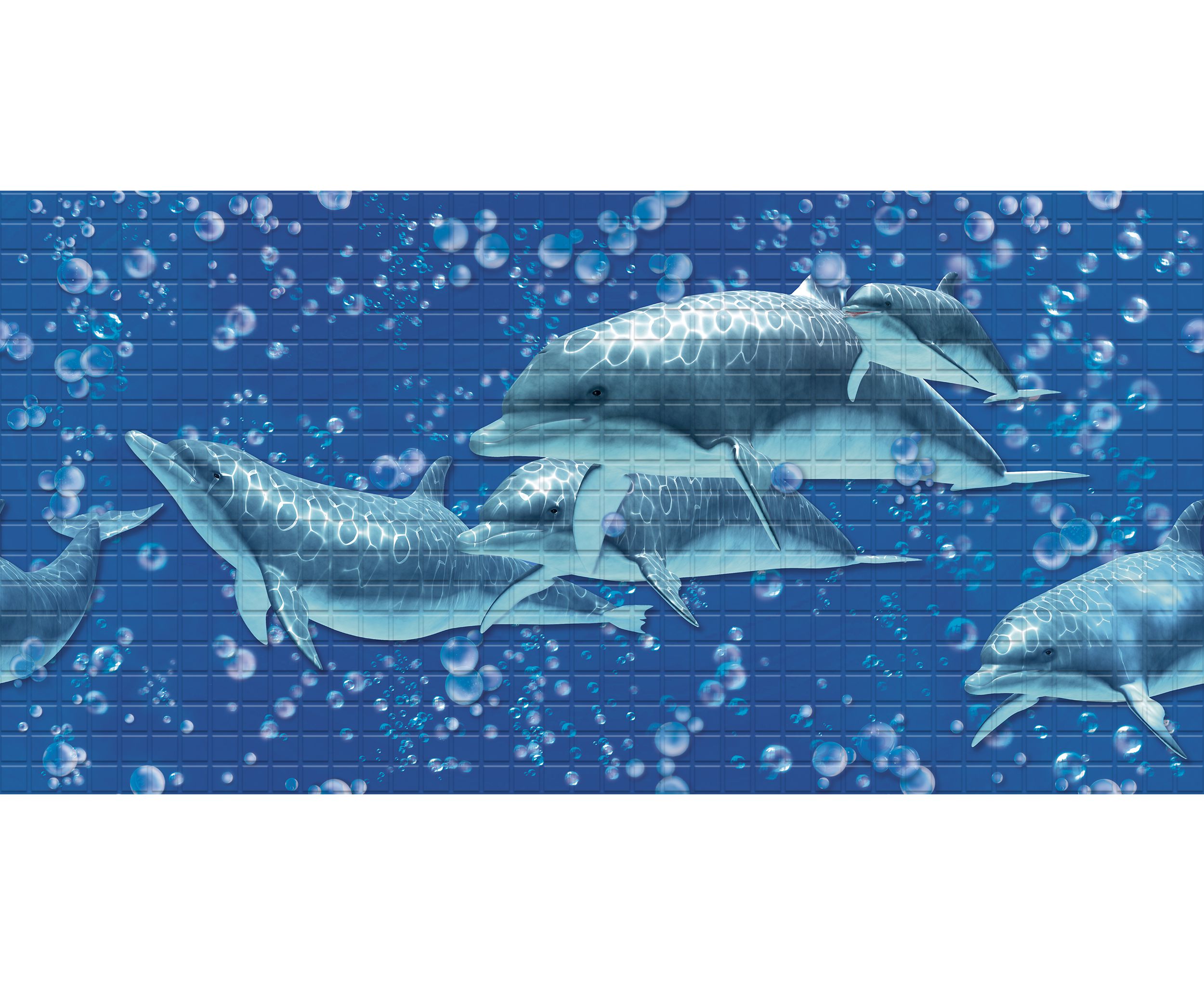 Декоративная панель Мозайка Дельфины 478*954