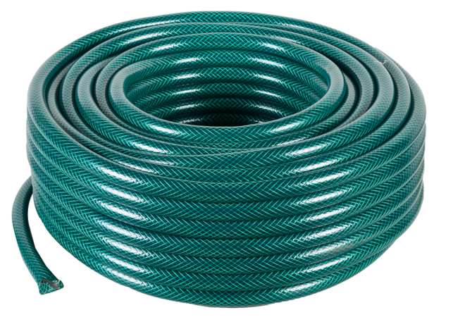 Шланг поливочный ПВХ,трёхслойный армированный 3/4", 50м (зелёный) Вихрь