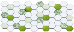 Декоративная панель Мозайка соты Тропики 484*966*0,3мм