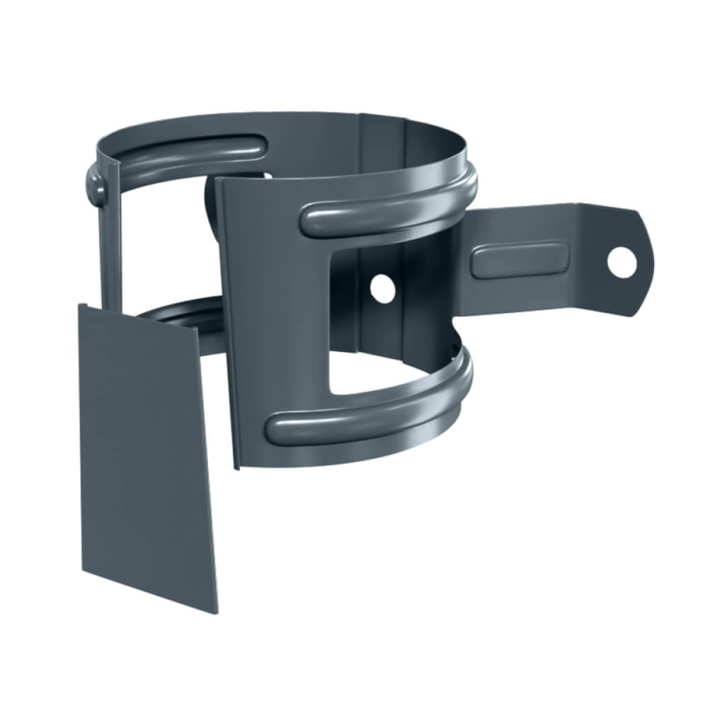 Кронштейн трубы крепление к дереву 125*90мм Серый графит  RAL 7024 TM OSNO (150 шт/уп)