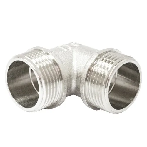 Угольник латунный никелир. 3/4" Нр-Нр STI (10)