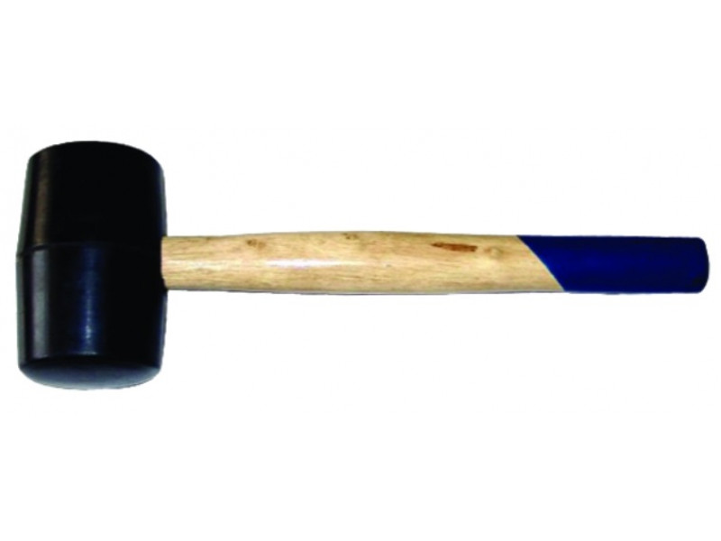 #Киянка резиновая с деревянной ручкой (680г) ТМ 888