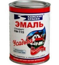 Эмаль ПФ-115 Белая (1,9кг) ТМ Камские краски Усадьба (1/6шт)