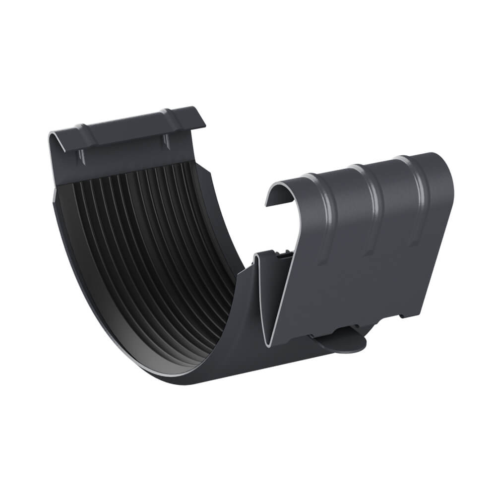 Соединитель желоба 125*90мм Серый графит RAL 7024 TM OSNO (56 шт/уп)