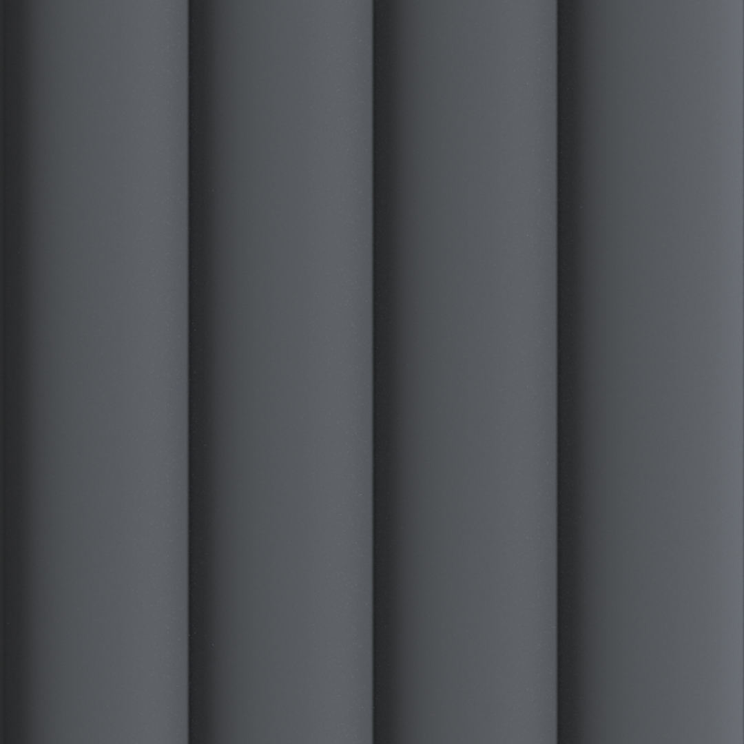 Панель Стеновая Реечная МДФ 2700*119*16 Wave (Вейв) Делюкс Black Lead (Блэк Лид) ТМ STELLA (1/4шт)