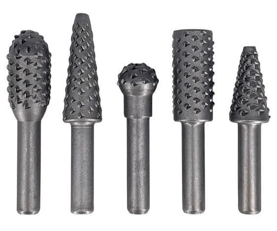 Набор борфрез по дереву 5 шт, D хвост,6,3мм L 55мм VertexTools