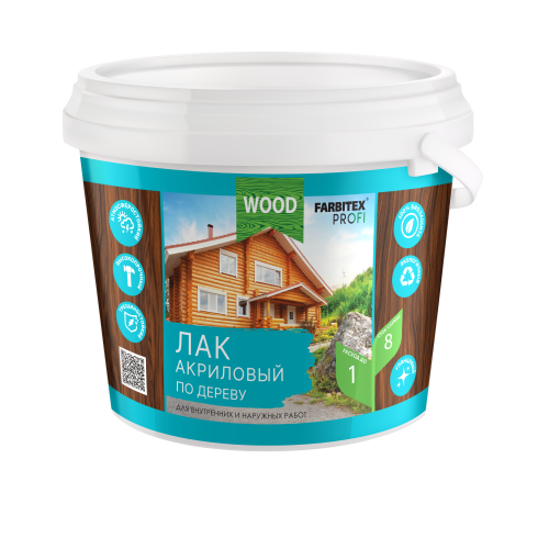 Лак акриловый универсальный по дереву (0.9 л) FARBITEX ПРОФИ WOOD