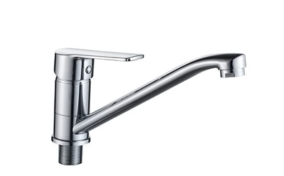 #Смеситель д/кухни шар. с длинным изливом, креп.гайка G022110 d35 Elche Gota Rocio