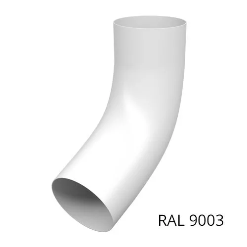 Угловое колено 60 град 125*89мм Сигнально белый RAL 9003 Бауфорт (1/58)
