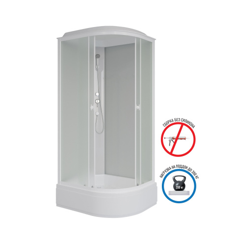 Душевая кабина Niagara Promo(100х80х195) 4 места  P100/80/26L/MT/BK