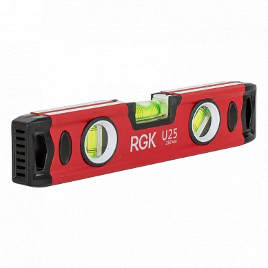 Уровень строительный RGK U25 (250 мм) магн.